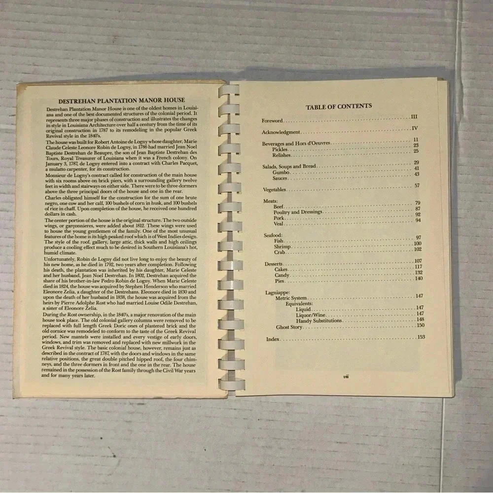 Bienvenue La Cuisine De La Maison Destrehan Cookbook Louisiana Plantation 1st Ed